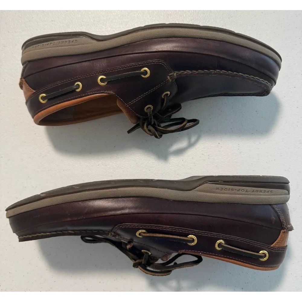 Sperry Gold Cup ASV Amaretto Men's Size 10.5 M Leather Boat Shoes Preppy Sailing